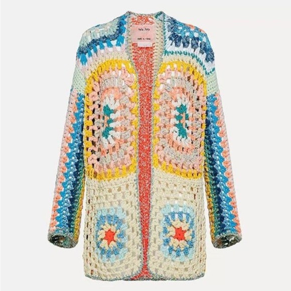 Forte_Forte Knit Crochet Cardigan Sweater Small $1203 - Picture 1 of 11